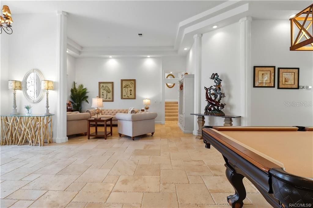 Billiard Table, Interior, Living room, Recessed Lighting