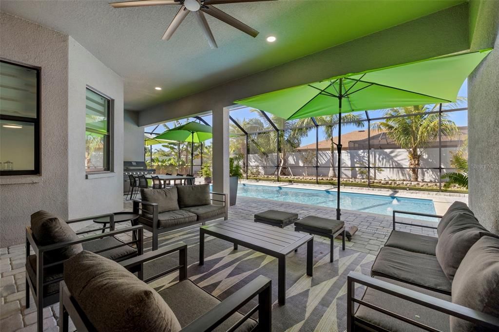 Glass Ceilings, Interior, Living room, Pool, Recessed Lighting, Sun Room