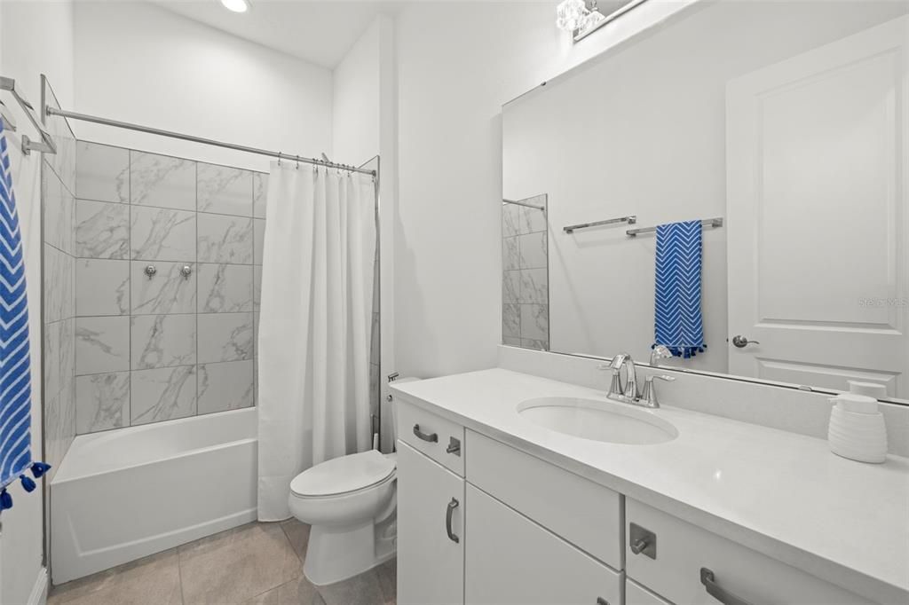 Bathroom, Interior, Marble Walls, Recessed Lighting