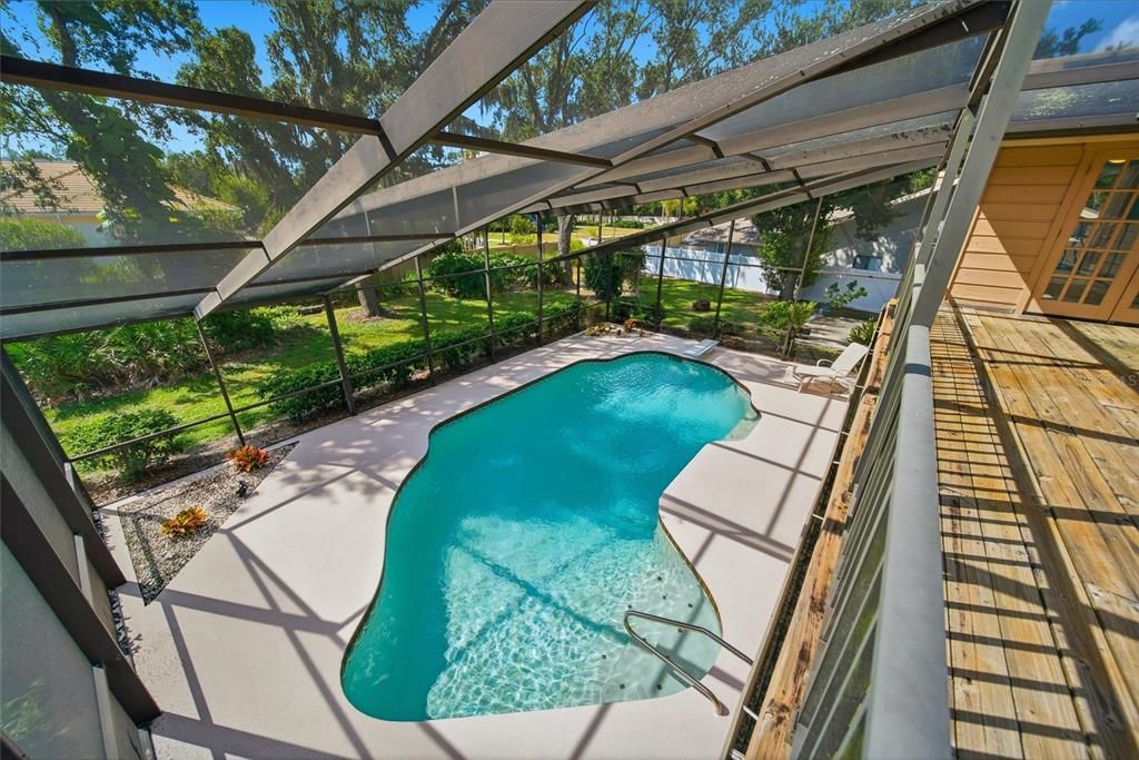 Glass Ceilings, Interior, Pool, Sun Room, Wood Texture Flooring