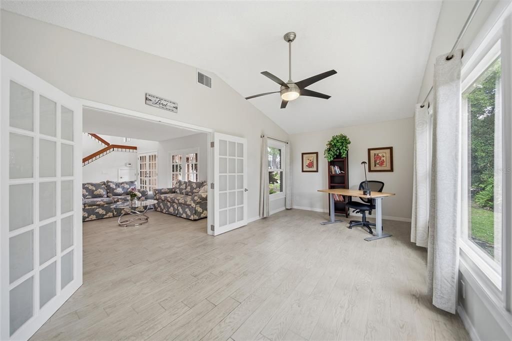 Home Office, Interior, Wood Texture Flooring
