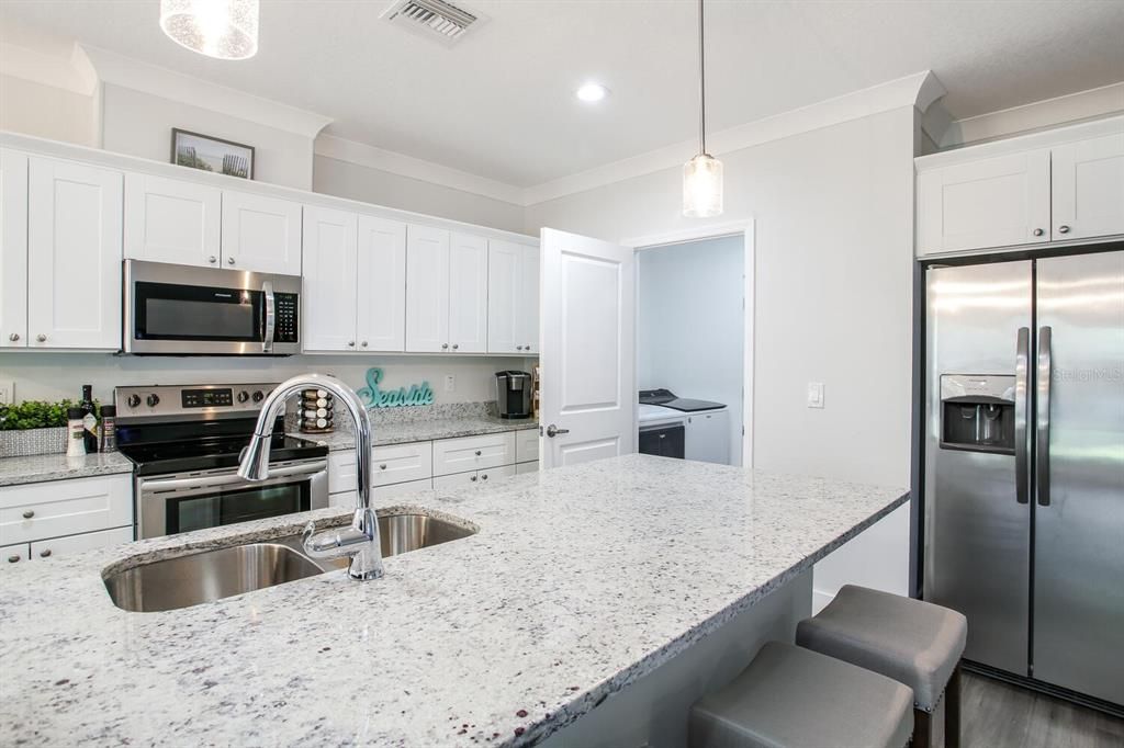 Interior, Kitchen, Pendant Lights, Recessed Lighting, Stainless Steel Appliances