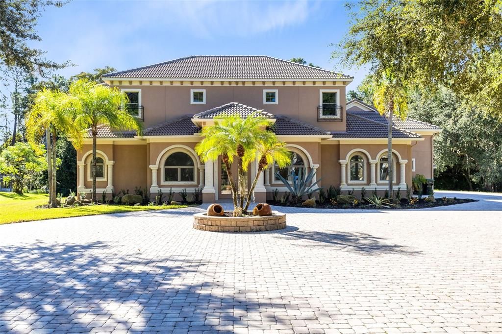 Backyard, Exterior, Facade, Mediterranean