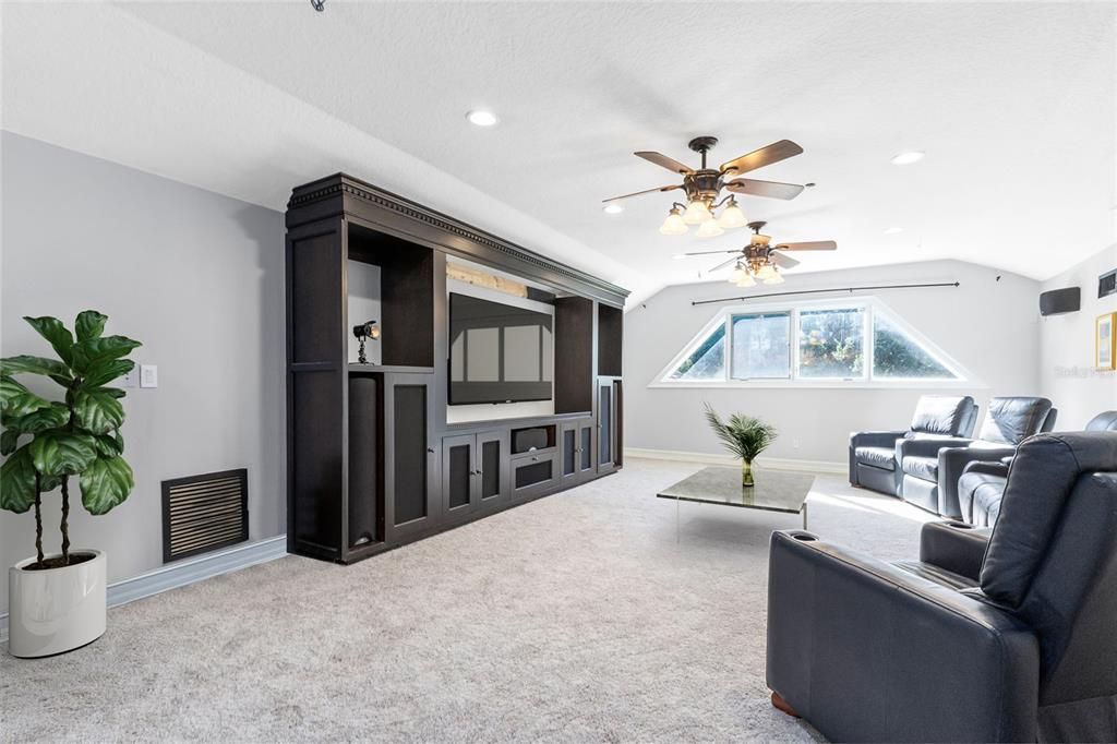 Home Theatre Room, Interior, Living room, Recessed Lighting