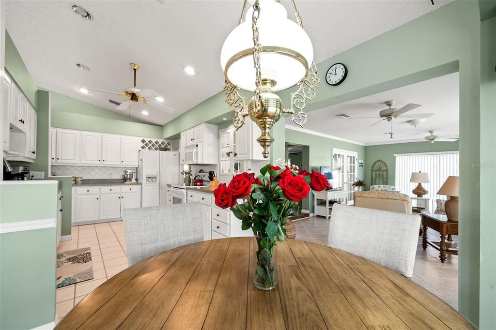 Dining room, Interior, Kitchen, Living room, Recessed Lighting