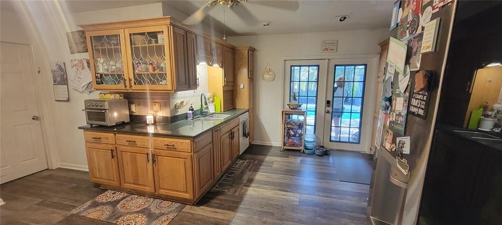 Interior, Kitchen, Wood Texture Flooring