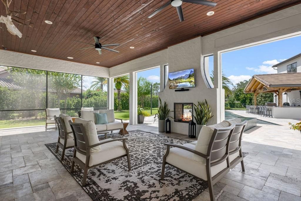 Interior, Recessed Lighting, Sun Room, Wooden Ceilings