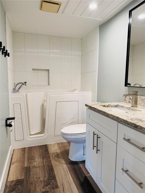 Bathroom, Interior, Wood Texture Flooring