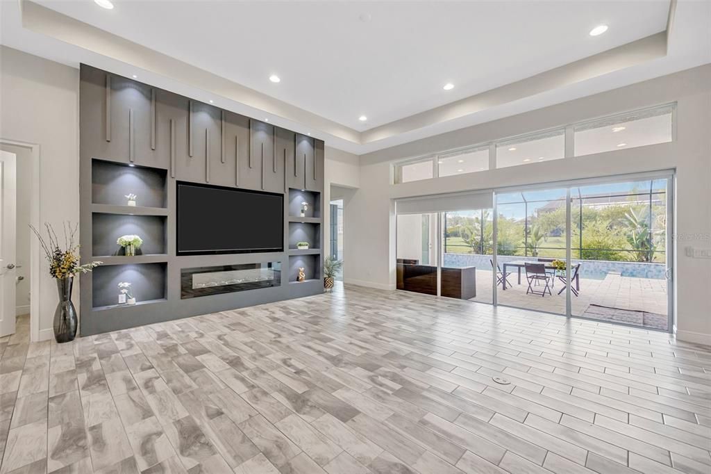 Interior, Recessed Lighting, Wood Texture Flooring