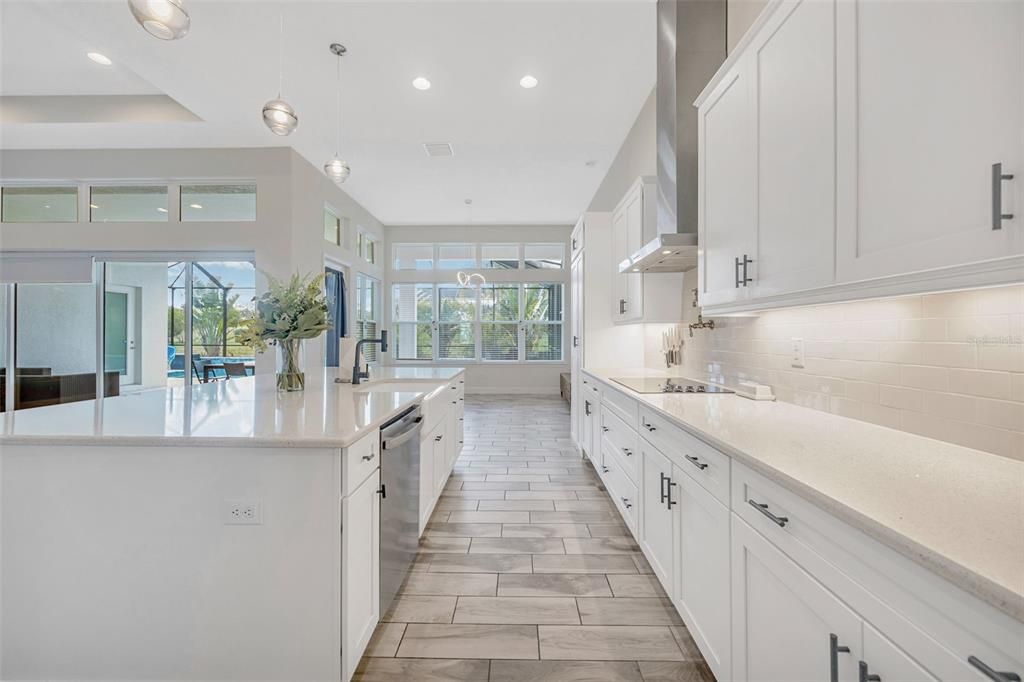 Interior, Kitchen, Pendant Lights, Recessed Lighting, Stainless Steel Appliances