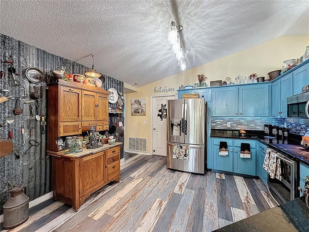 Interior, Kitchen, Wood Texture Flooring
