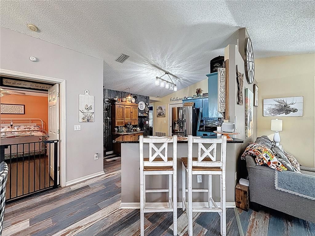 Interior, Kitchen, Wood Texture Flooring