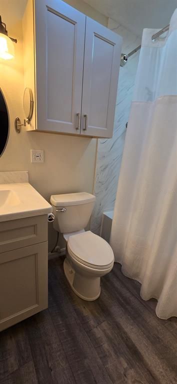 Bathroom, Interior, Marble Walls, Wood Texture Flooring