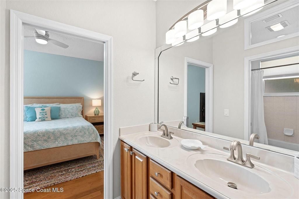 Bathroom, Bedroom, Dual Sink Vanities, Interior, Wood Texture Flooring