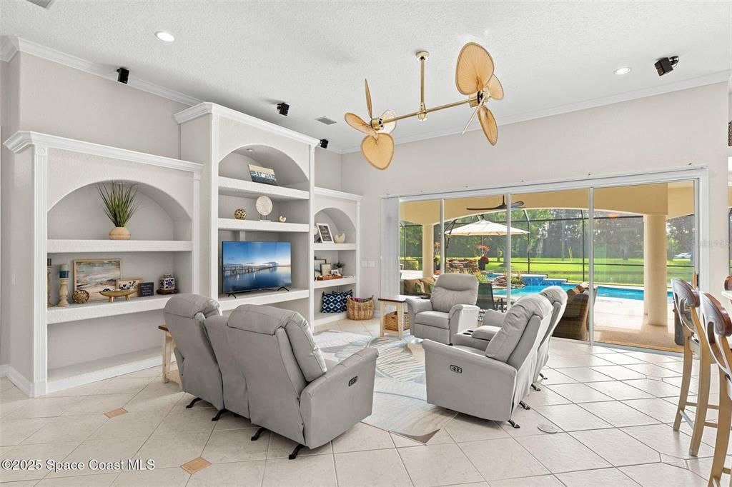 Interior, Living room, Recessed Lighting