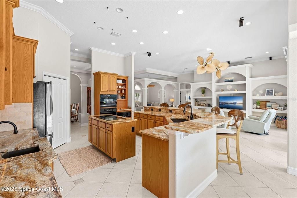 Interior, Kitchen, Living room, Recessed Lighting