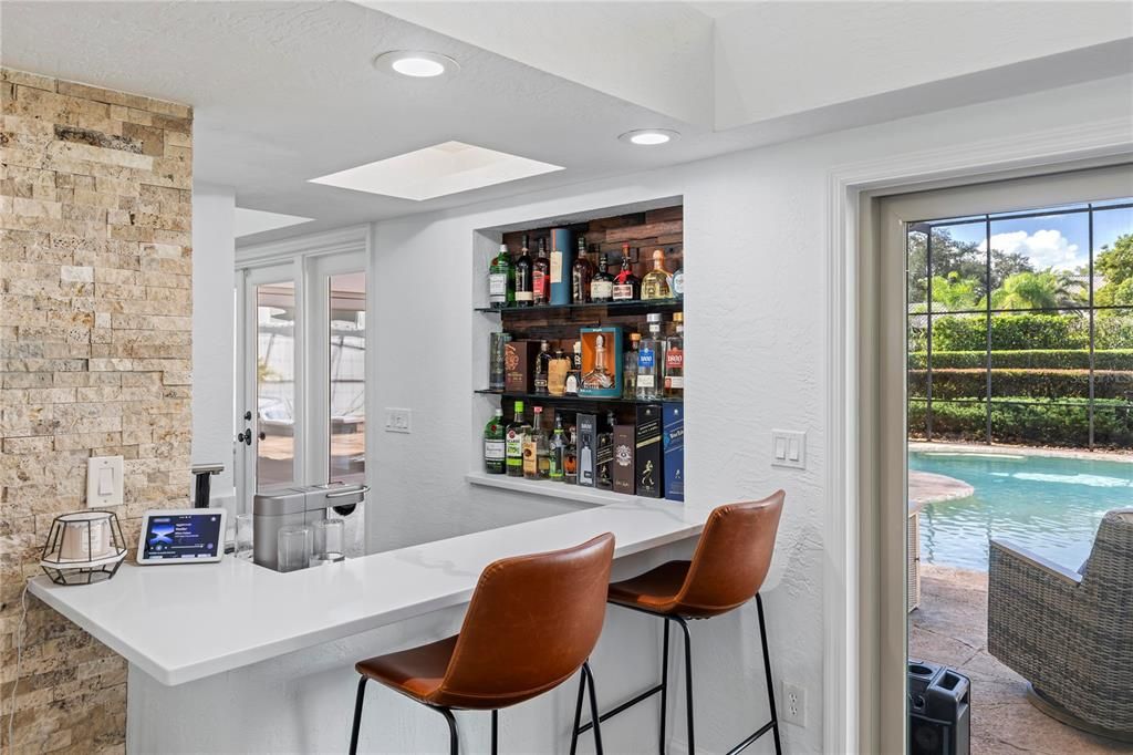 Interior, Recessed Lighting, Stone Walls