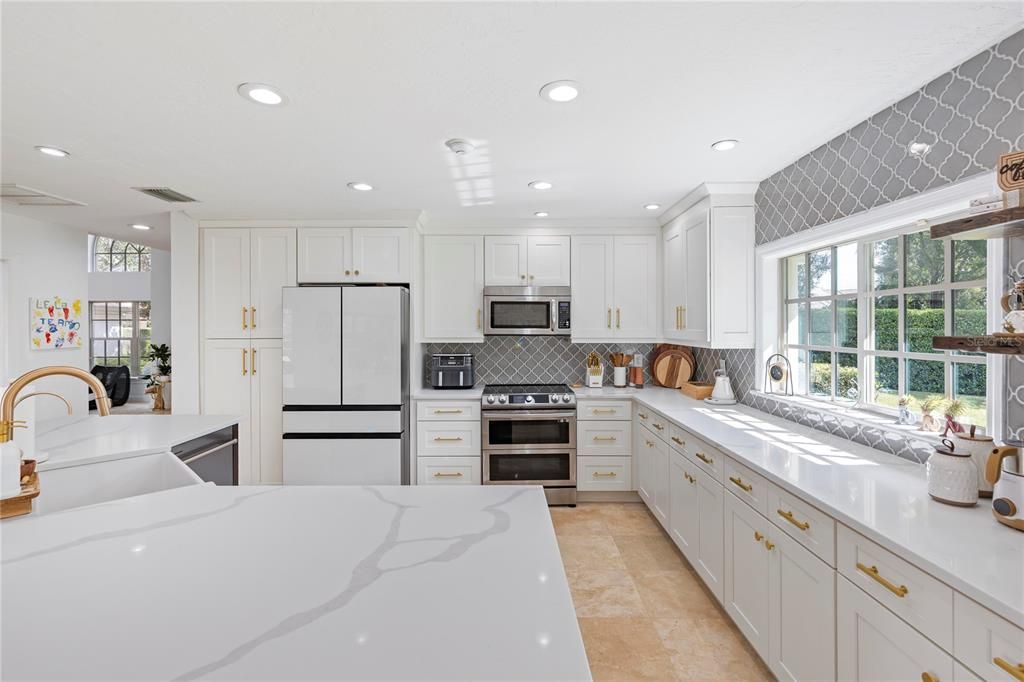 Interior, Kitchen, Recessed Lighting, Stainless Steel Appliances