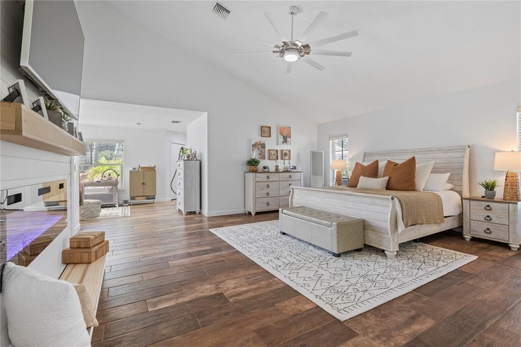 Bedroom, Interior, Wood Texture Flooring