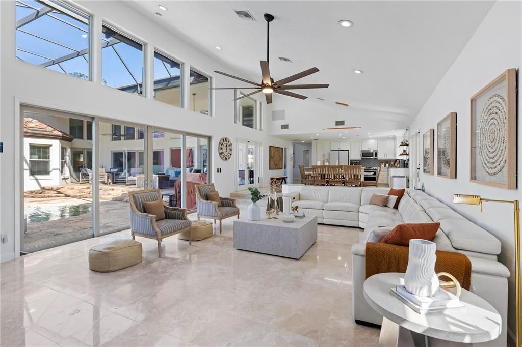 Interior, Kitchen, Living room, Pendant Lights, Recessed Lighting