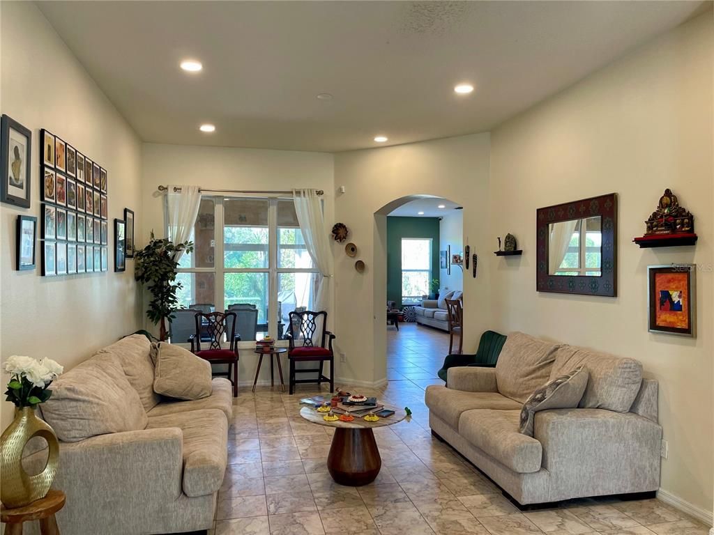 Interior, Living room, Recessed Lighting