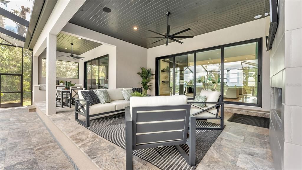 Interior, Living room, Recessed Lighting, Sun Room