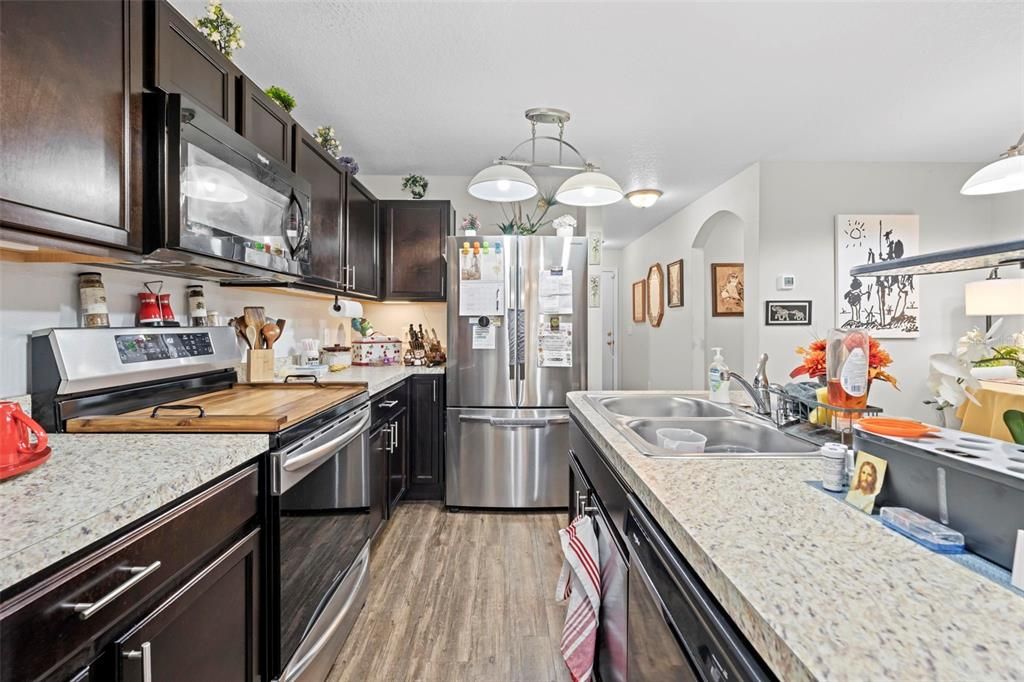 Interior, Kitchen, Wood Texture Flooring