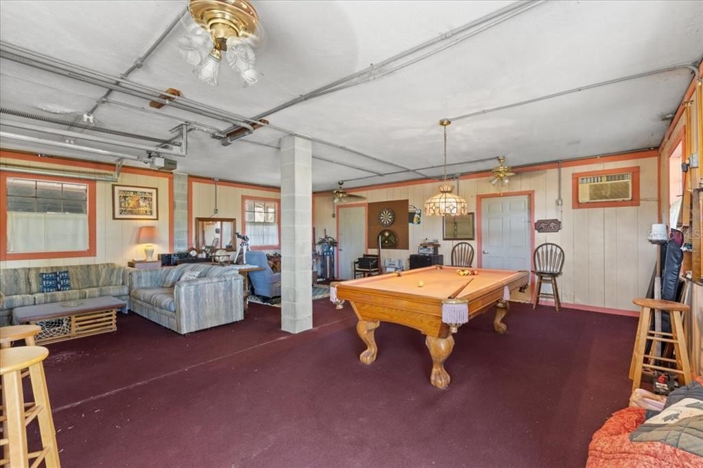 Billiard Table, Chandelier, Game Room, Interior, Living room