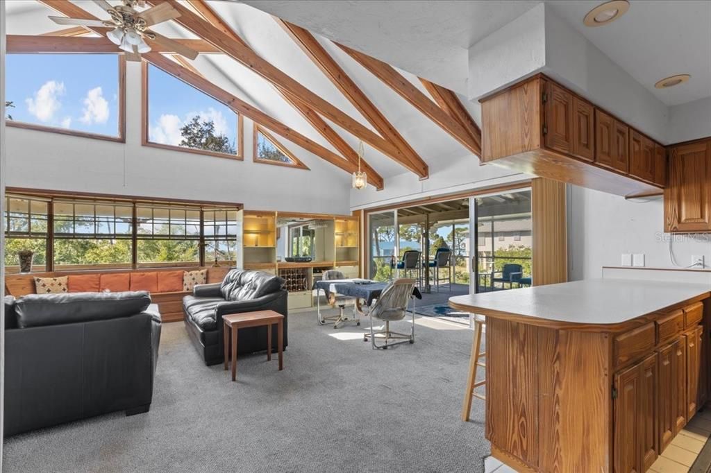 Interior, Living room, Wooden Beams