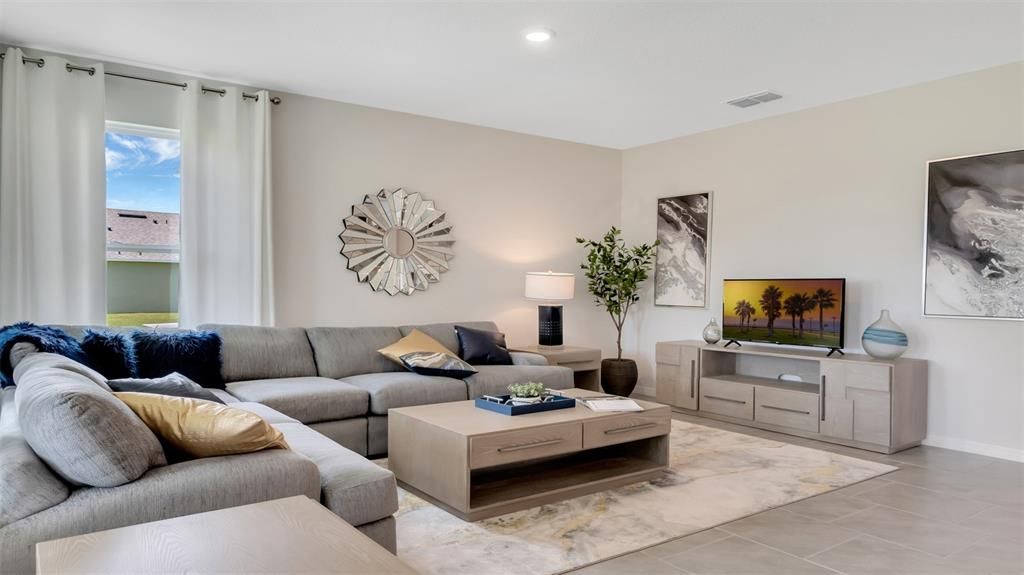 Interior, Living room, Recessed Lighting