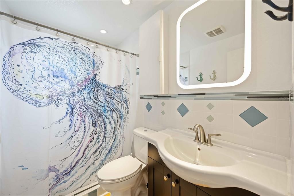 Bathroom, Interior, Recessed Lighting