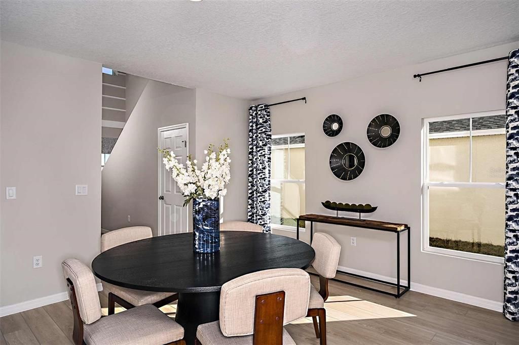 Dining room, Interior, Wood Texture Flooring