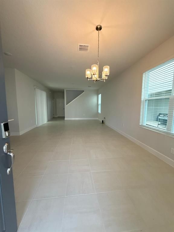 Chandelier, Empty room, Interior