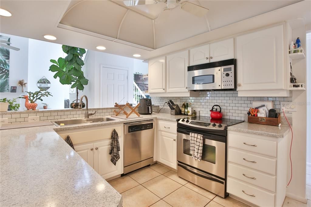 Interior, Kitchen, Recessed Lighting, Stainless Steel Appliances