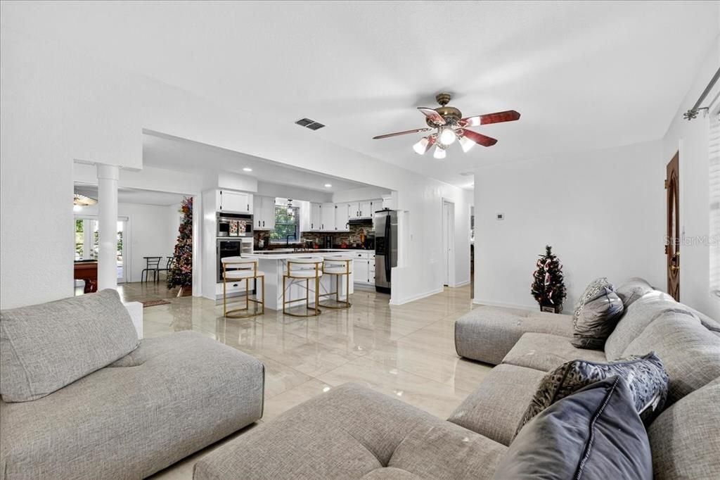 Interior, Kitchen, Living room, Recessed Lighting, Stainless Steel Appliances