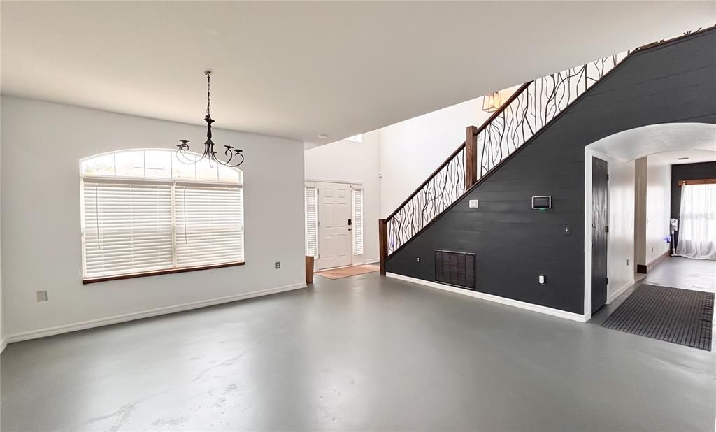 Chandelier, Empty room, Interior