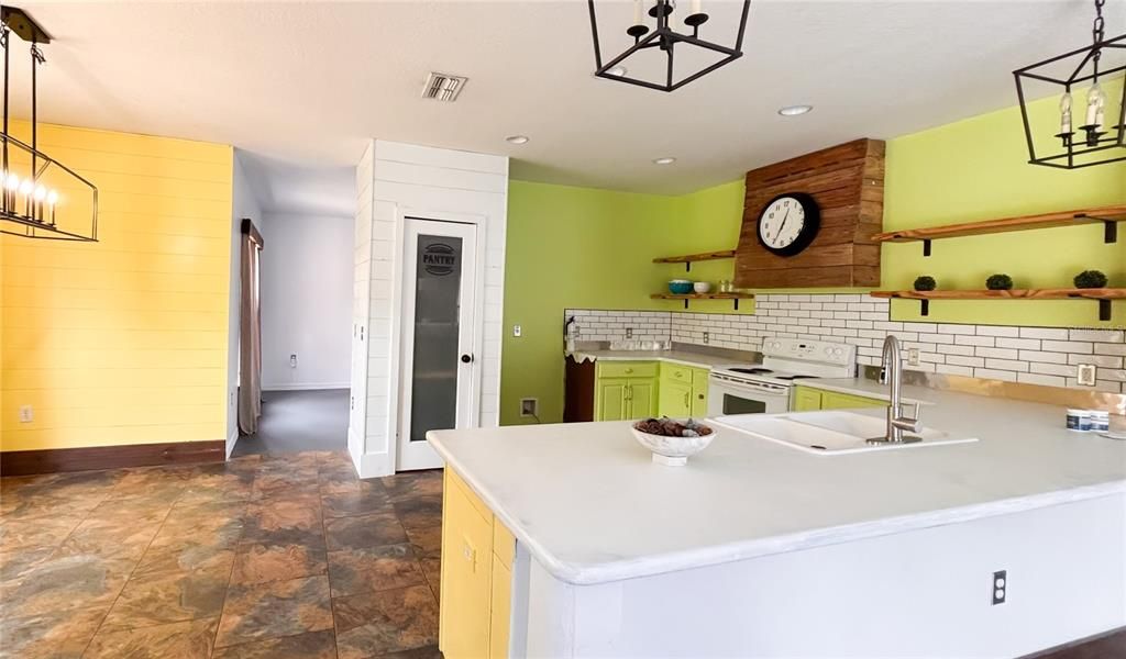 Interior, Kitchen, Pendant Lights, Recessed Lighting, Stainless Steel Appliances