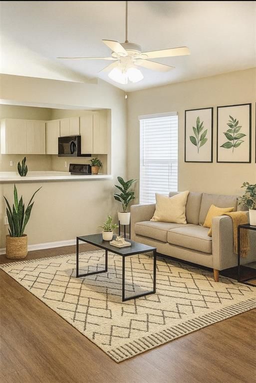 Interior, Kitchen, Living room, Wood Texture Flooring