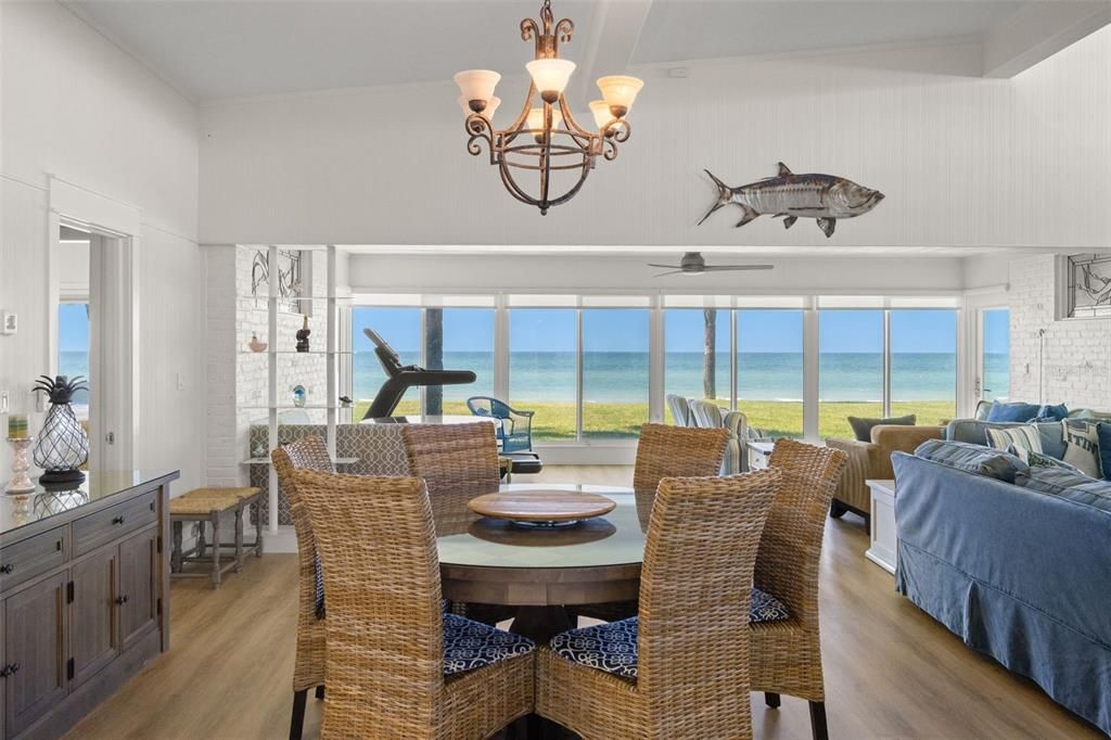 Chandelier, Dining room, Interior, Living room, Water, Wood Texture Flooring