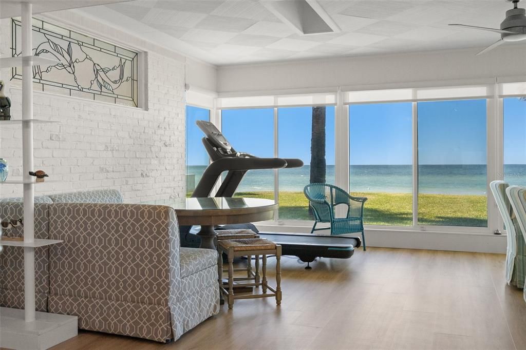 Interior, Stone Walls, Water, Wood Texture Flooring