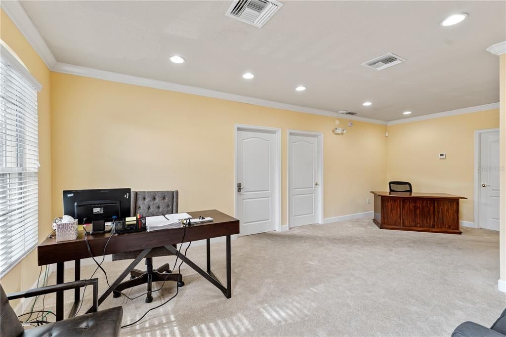 Home Office, Interior, Recessed Lighting