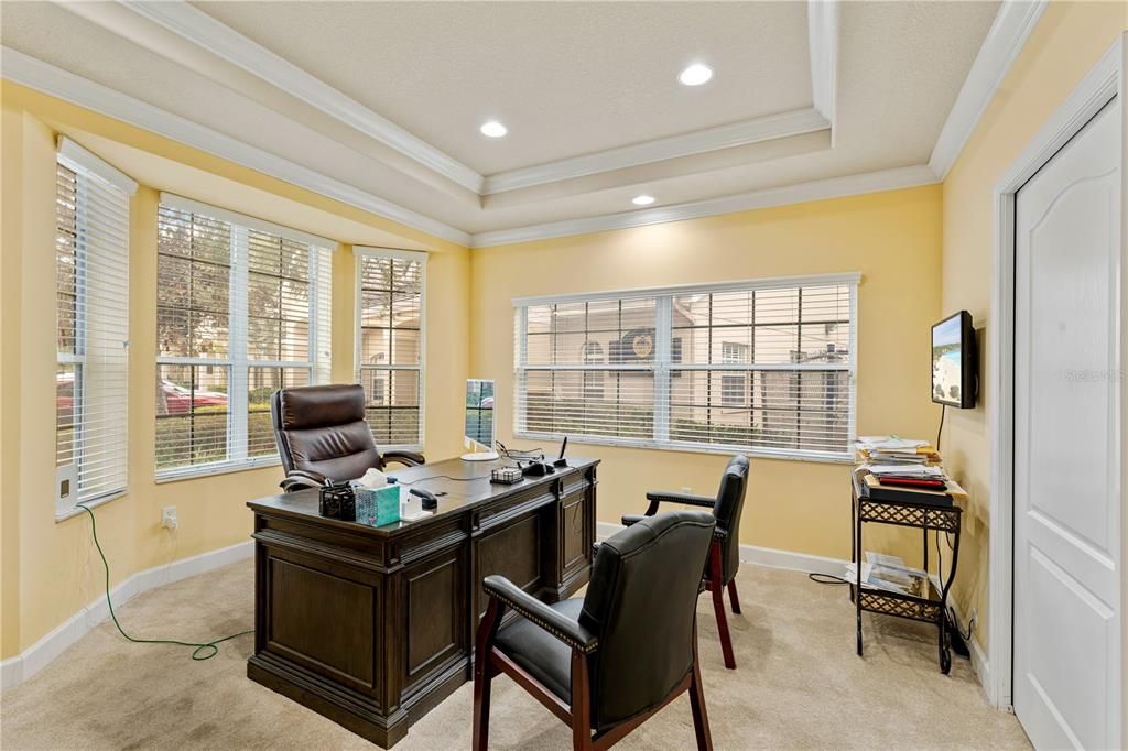 Home Office, Interior, Recessed Lighting