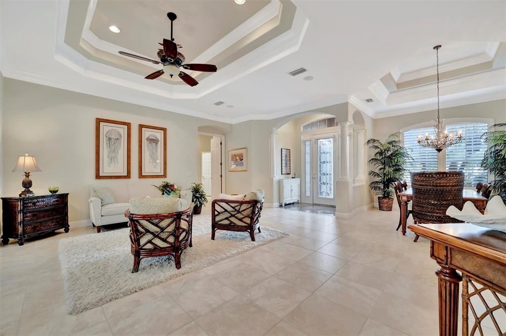 Chandelier, Interior, Living room, Recessed Lighting