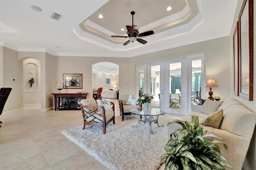 Interior, Living room, Recessed Lighting