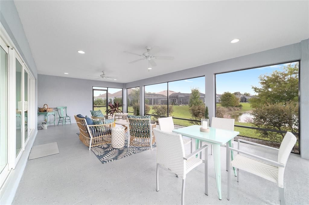 Dining room, Interior, Recessed Lighting, Sun Room