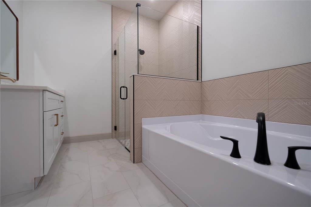 Bathroom, Glass Shower, Interior, Marble