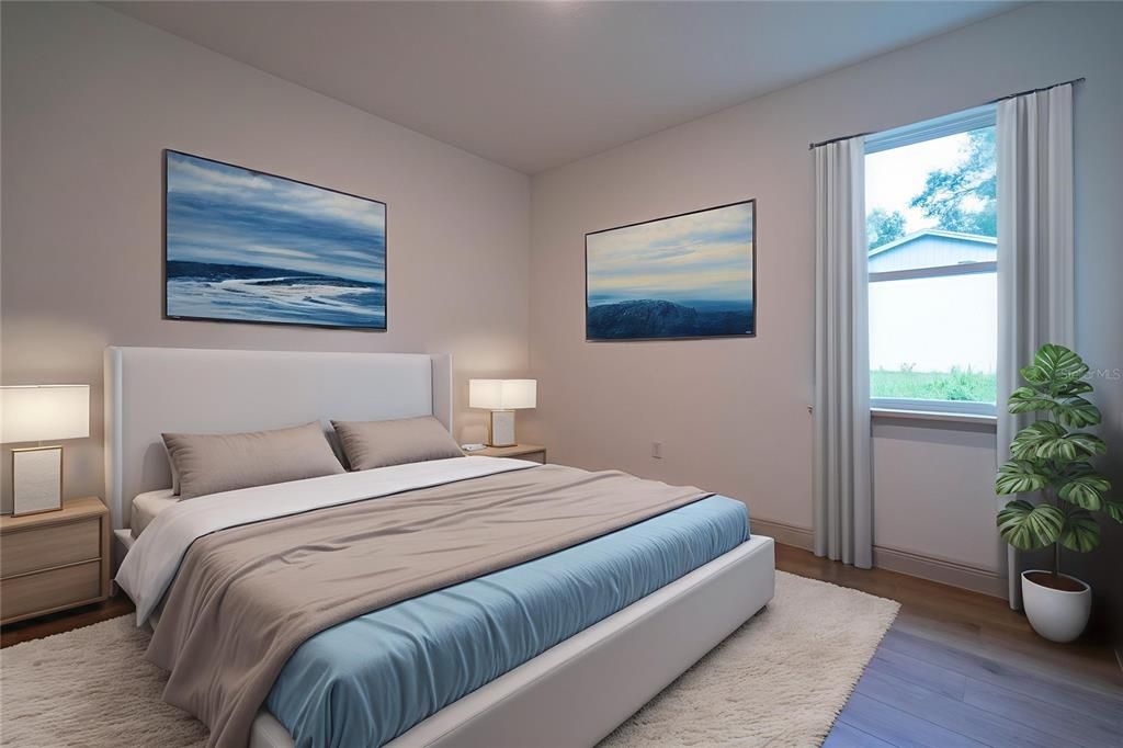 Bedroom, Interior, Wood Texture Flooring