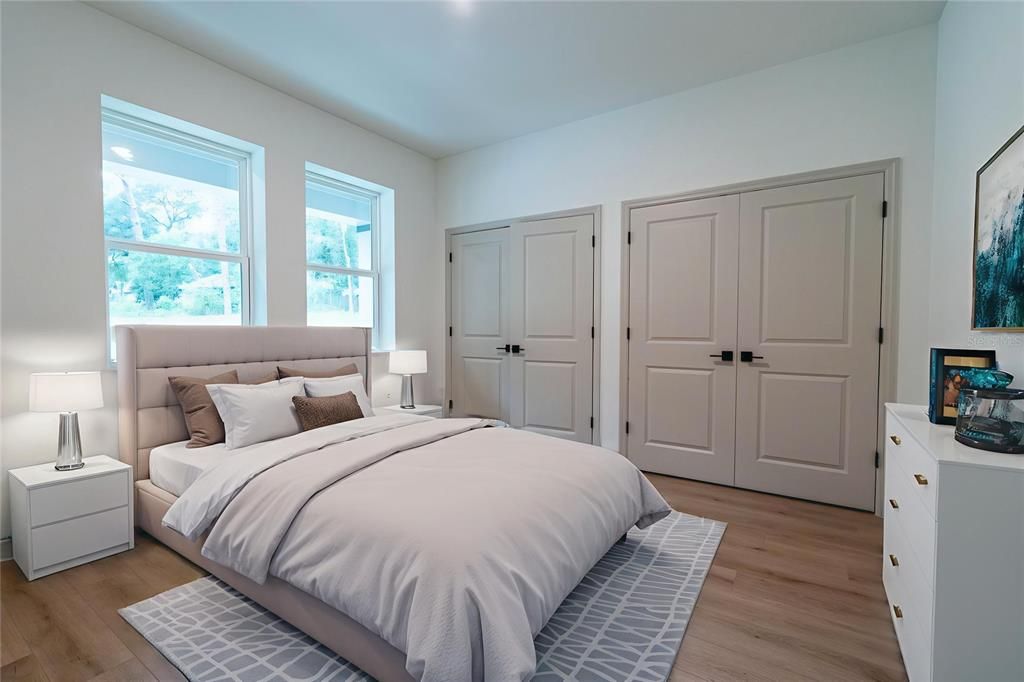 Bedroom, Interior, Wood Texture Flooring