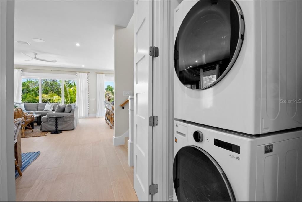 Interior, Recessed Lighting, Utility Closets, Washer, Wood Texture Flooring