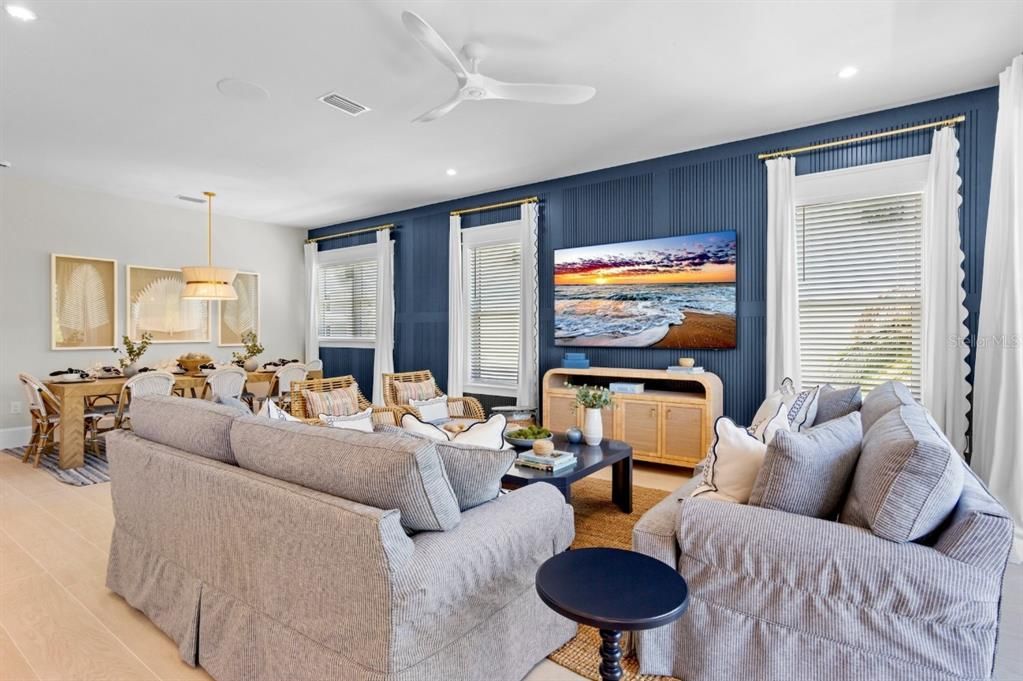 Dining room, Interior, Living room, Pendant Lights, Recessed Lighting